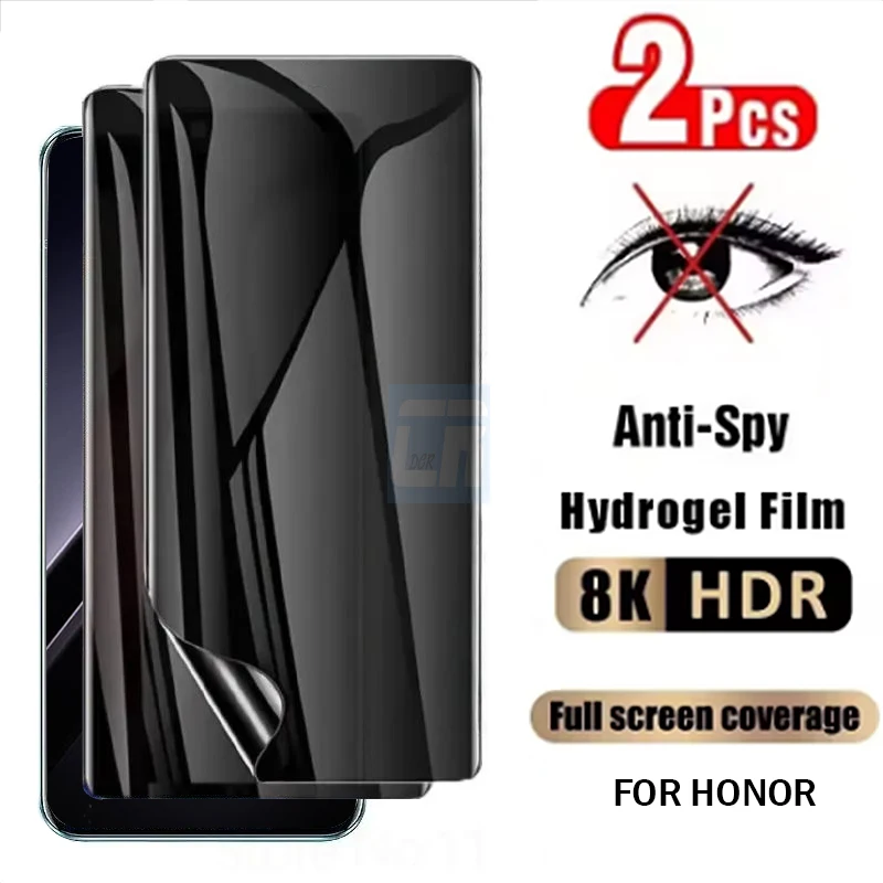 

1-2Piece Full Curved Anti-Spy Hydrogel Film for Honor Magic7 Pro 6 Ultimate 5 Lite RSR Porsche Design Screen Protector not glass