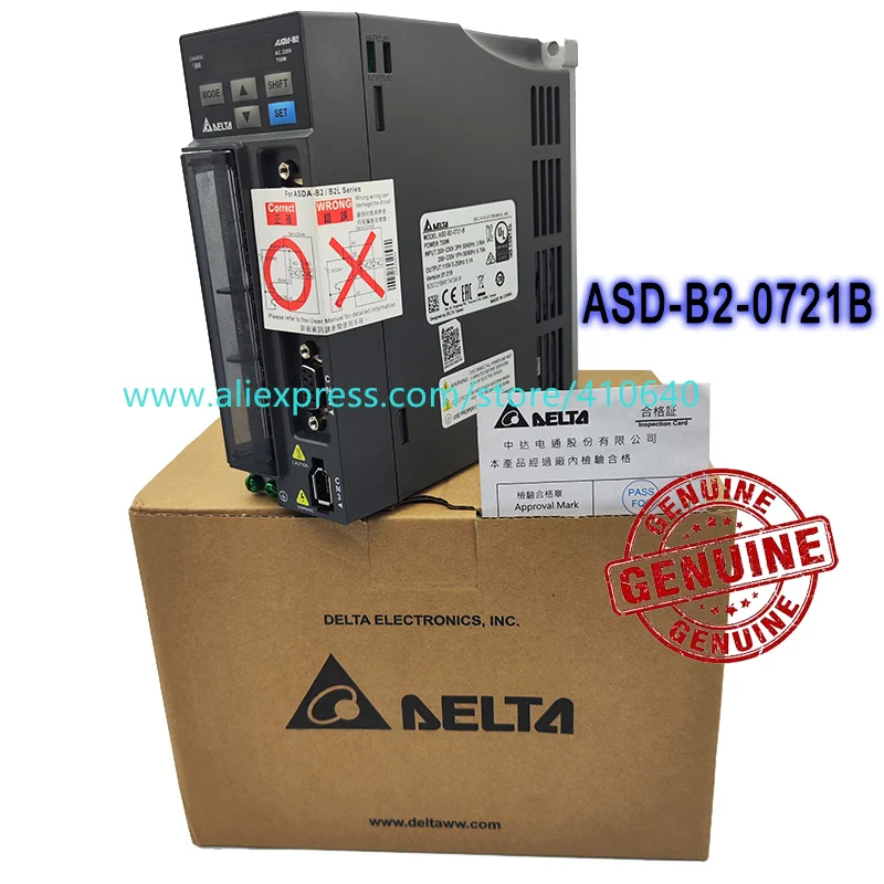 Servo Motor Drive 100 Genuine 750w Trabalho com ac Servo Motor Ecma-c20807rs Asd-b20721-b ac