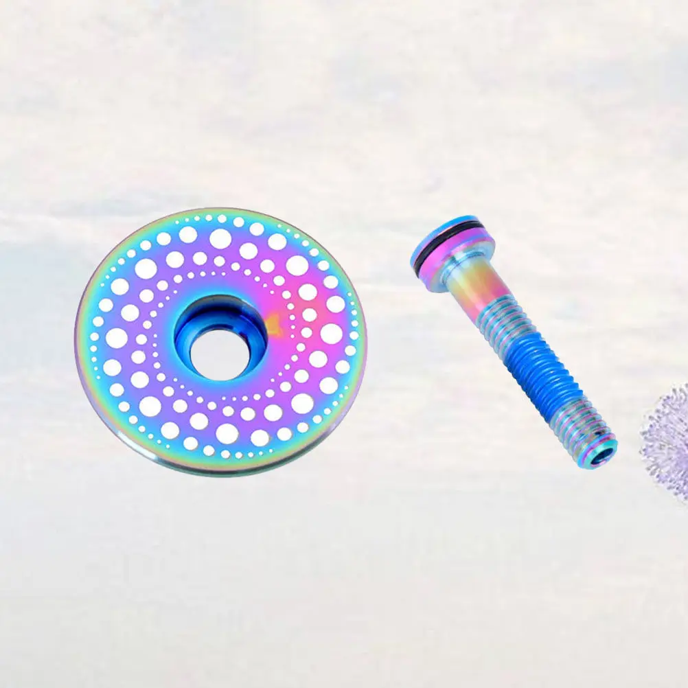 

Комплект из 1 шт. крышек для рулевой колонки велосипеда из титанового сплава для шоссейных и горных велосипедов, прочные и легкие аксессуары для велосипедных комплектующих