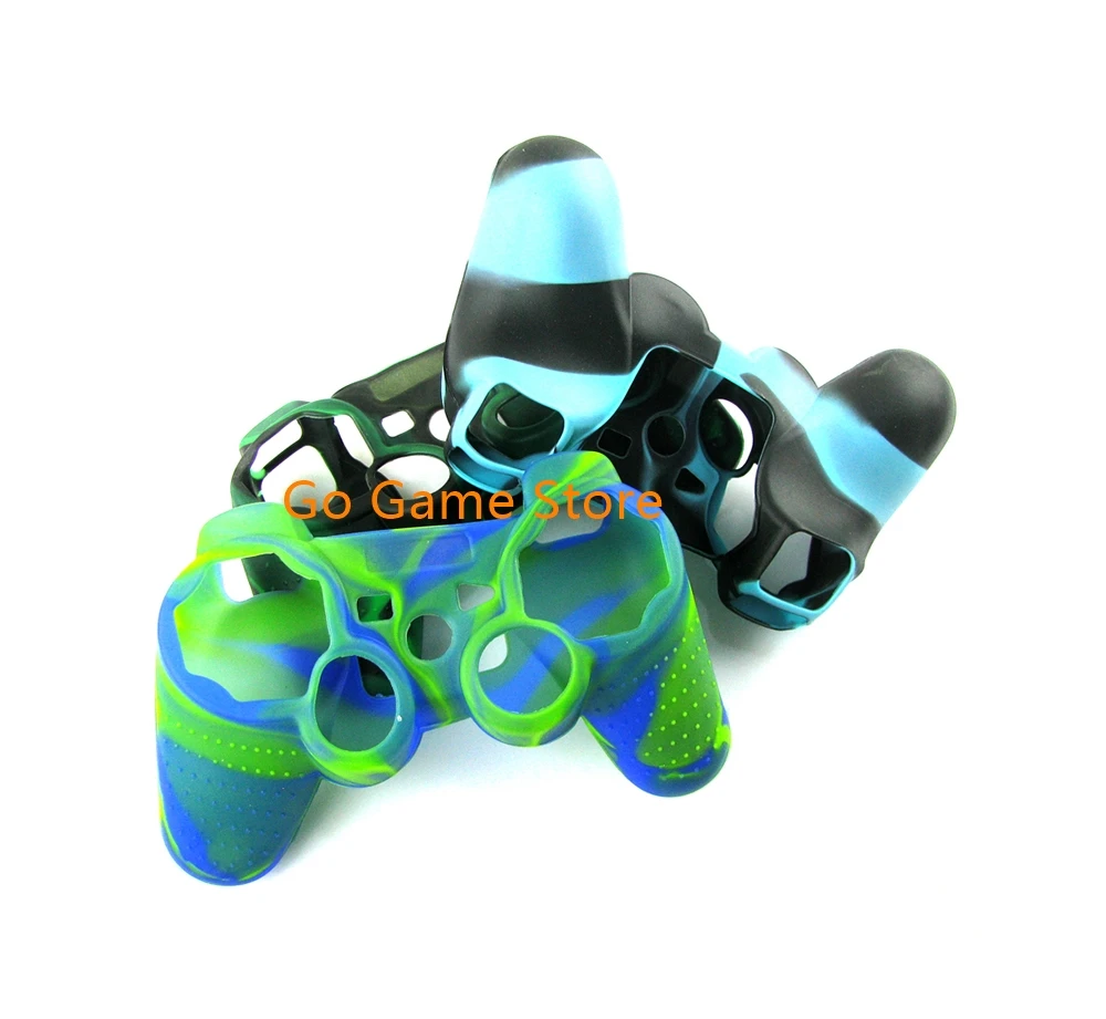 التمويه لينة حقيبة غطاء سيليكون حماية الجلد ل PS3 تحكم ل PS3 المقود غمبد