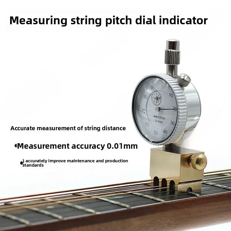 Electric wood guitar string pitch ruler height measurement digital dial meter studio maintenance tool
