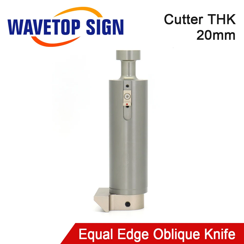 WaveTopSign CNC Equal Edge Oblique Knife Cutter Thickness 20mm Vibrating Knife Head for Soft Glass PVC Honeycomb Board KT Board