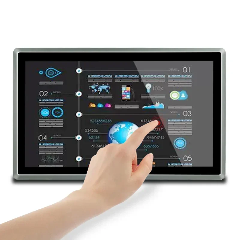 디지털 산업용 터치 스크린 패널 PC 태블릿 컴퓨터, 저렴한 j4125 i5 i7 PC, 21.5 인치