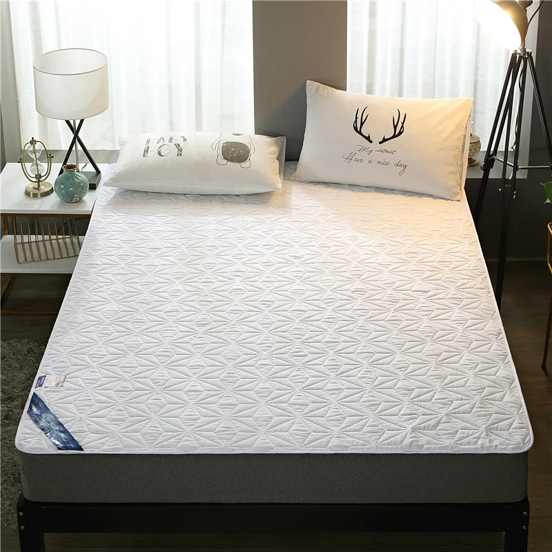 

Bed Waterproof Mattress Covers Bedspread Cool Mat Couple Solid Color Fitted Bed Sheet Pad Seat Cover Mattress Protector Covering