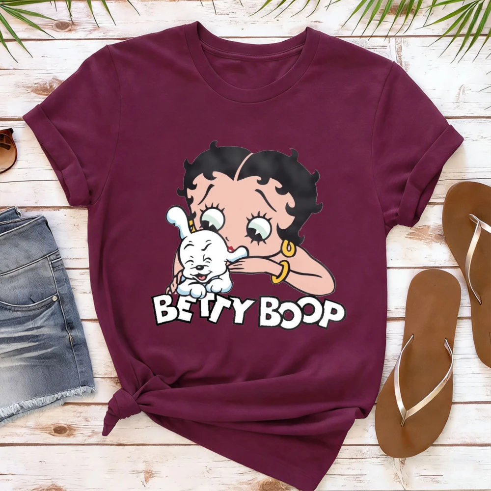 Vintage Retro Sweetheart Betty Boop Cartoon Style Graphic TShirt