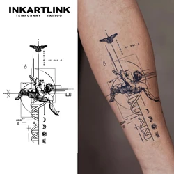 Fallen Angel temporary tattoo sticker, waterproof magic tattoo, lasts to 15 days fake tattoo, semi permanent tattoo