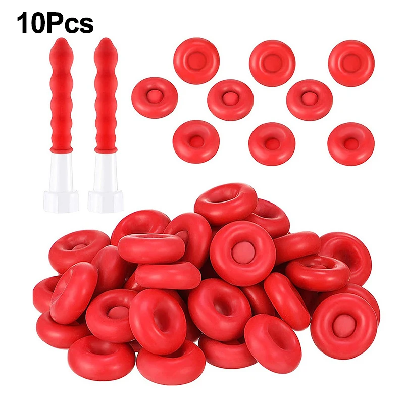 10/20/50pc Caulk Cap Glass Glue Tip Sealing Cap Barrel Glue Mouth Protective Cover Red Caulk Saving Cap Caulking Gun Nozzles Cap