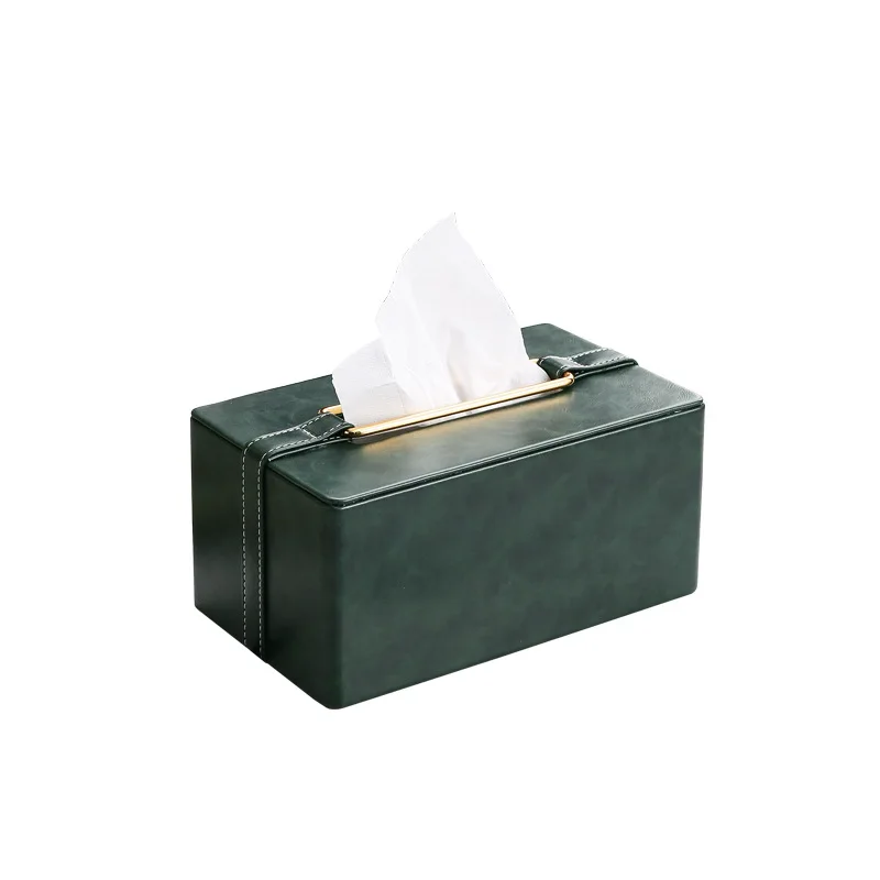 

Light luxury special leather carton high-end ornament creative home living room hotel