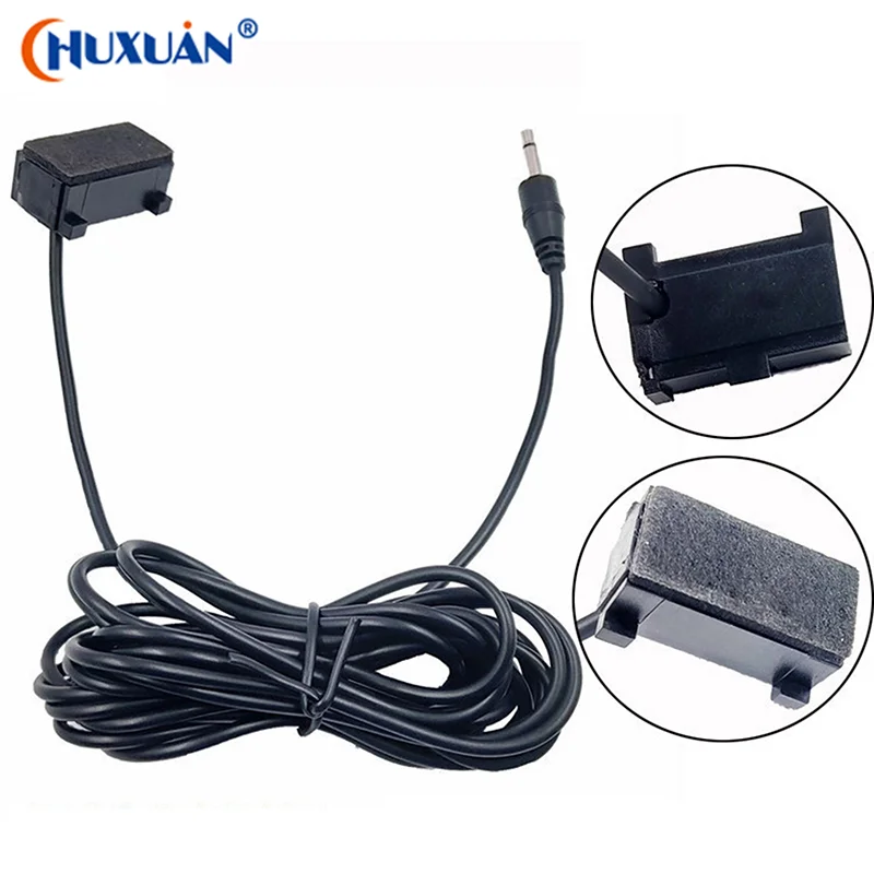 [Q]Car Audio Clip Microphone 3.5mm Jack Plug Wired External Mini Mic Overhead Console For Golf Aftermarket Android Multimedia
