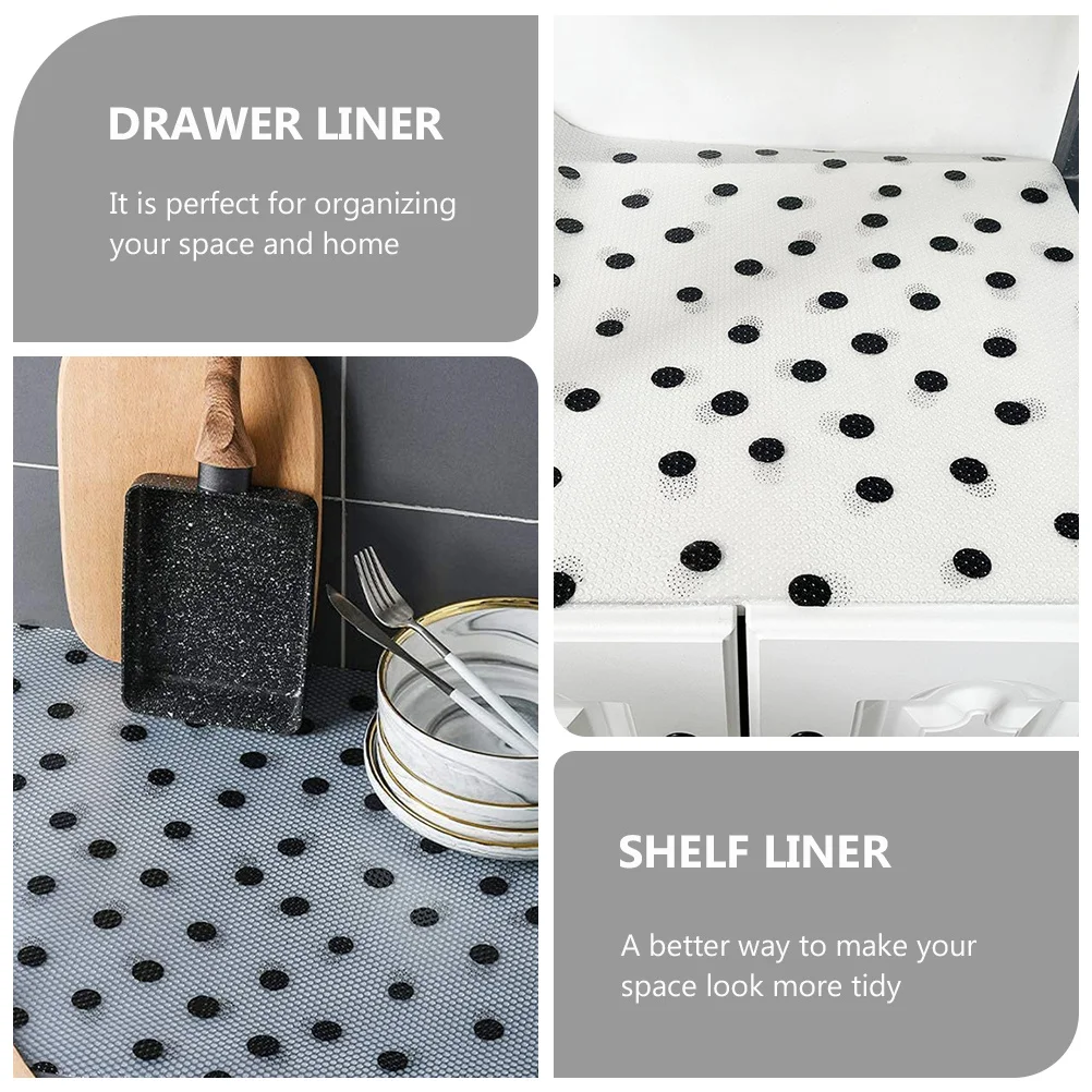 1 لفة خزانة مقاومة للماء، بطانة رف قابلة لإعادة الاستخدام لتناسب بطانة الأدراج لمنظمة تخزين مساحة المكتب والمطبخ #3