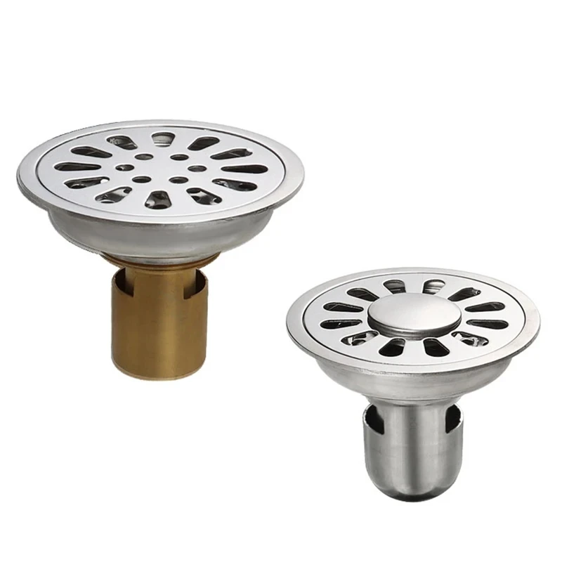 304 Stainless Steel 9CM Circular Floor Drain Washing Machine Deodorizer Floor Drain Bathroom Shower Sewer Waste Grille Filter