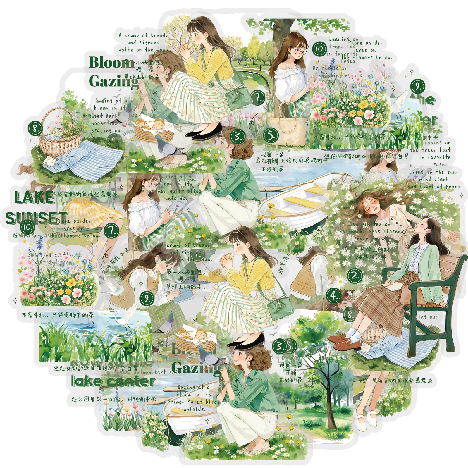Coffee Tea Journal - Etori Life 15 Buah Stiker Teman