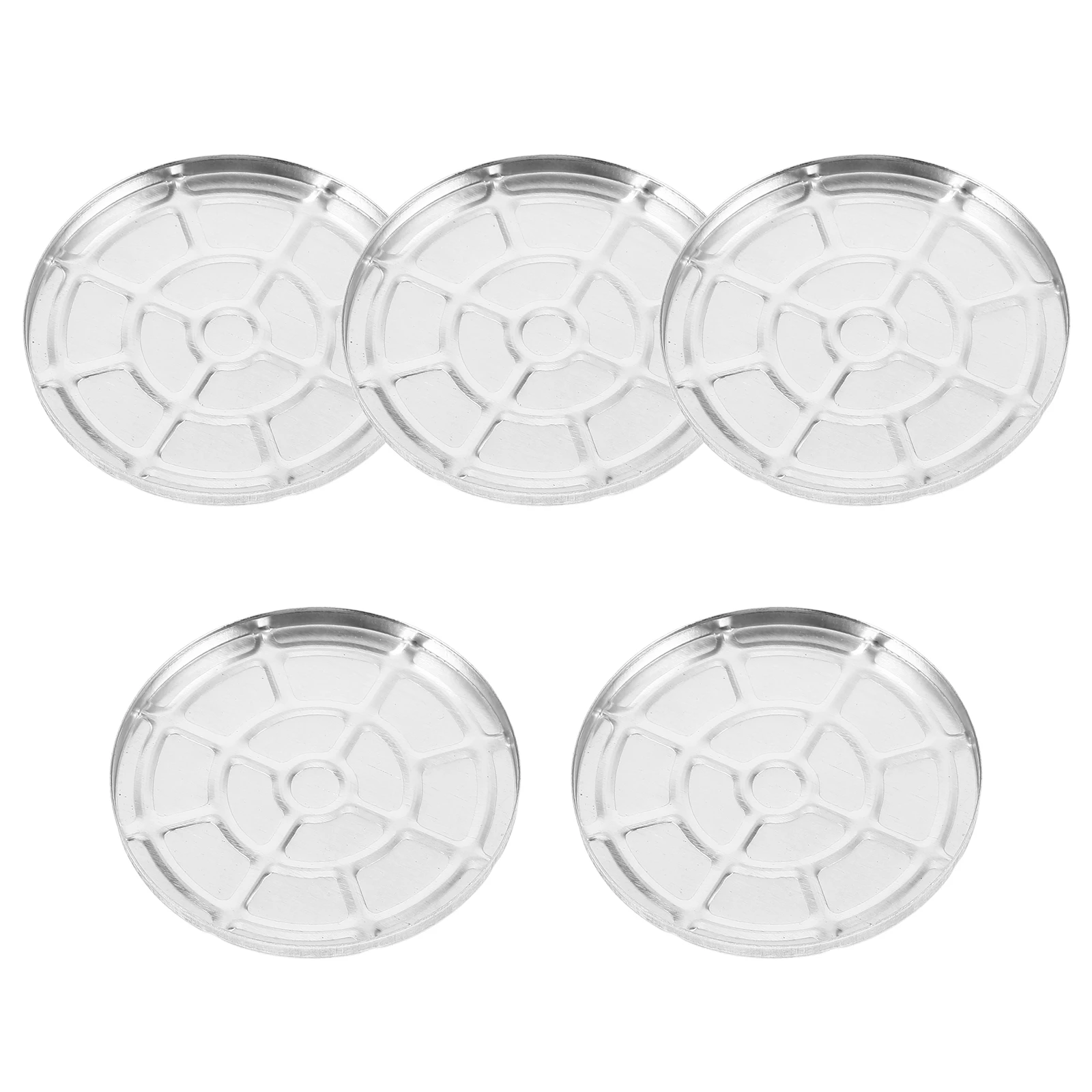 

5pcs Round Eyeshadow Box Empty Aluminum Pan Travel Light Durable Silver Highlighter Case Cosmetics DIY Containers