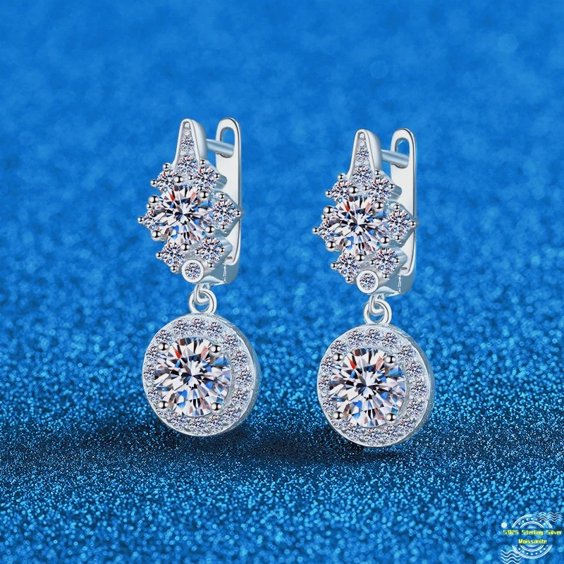 

Серебряные серьги-капли S925 с муассанитом 3,0 карата для женщин, платиновые Т-образные серьги-гвоздики с покрытием, подарок для влюбленных, модные ювелирные изделия, оптовая продажа