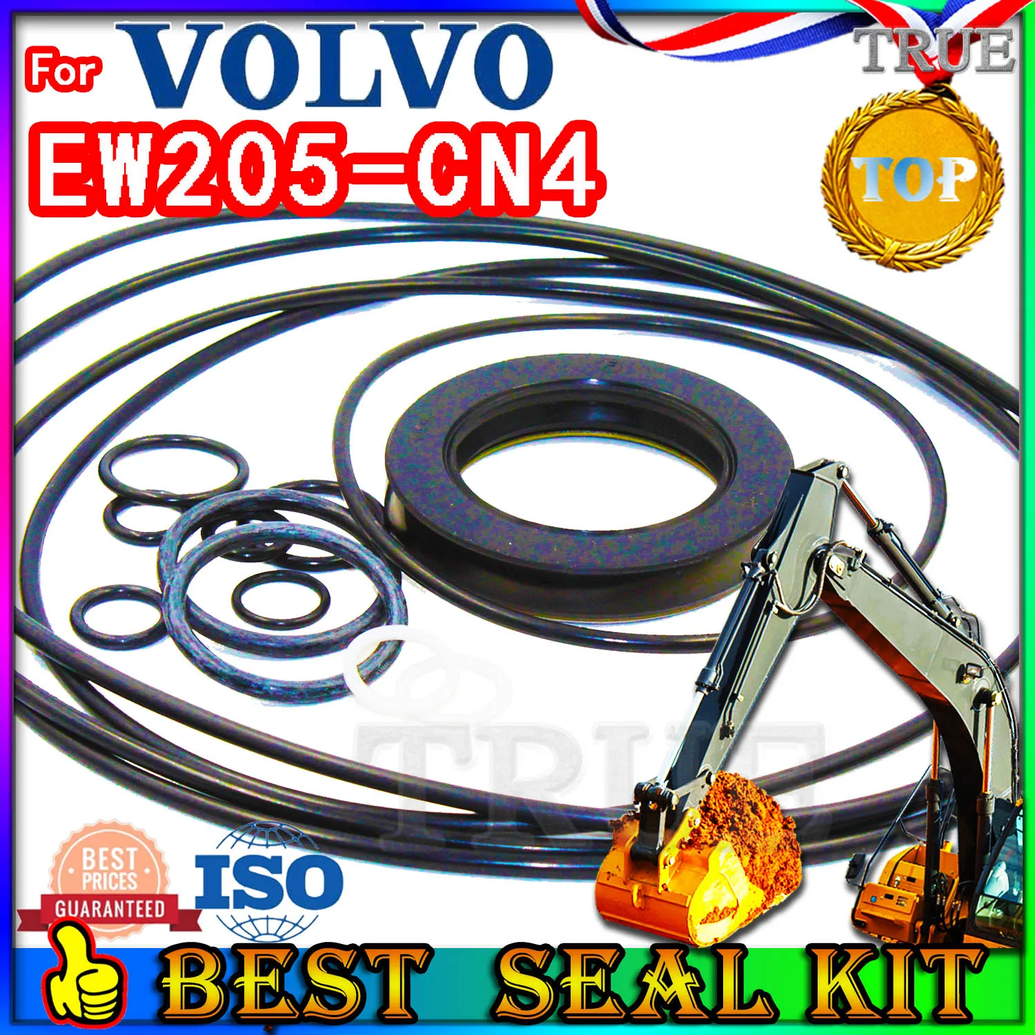 For VOLVO EW205-CN4 Oil Seal Repair Kit Boom Arm Bucket Excavator Hydraulic Cylinder EW205 CN4 Gear Center Joint Gasket Nitrile