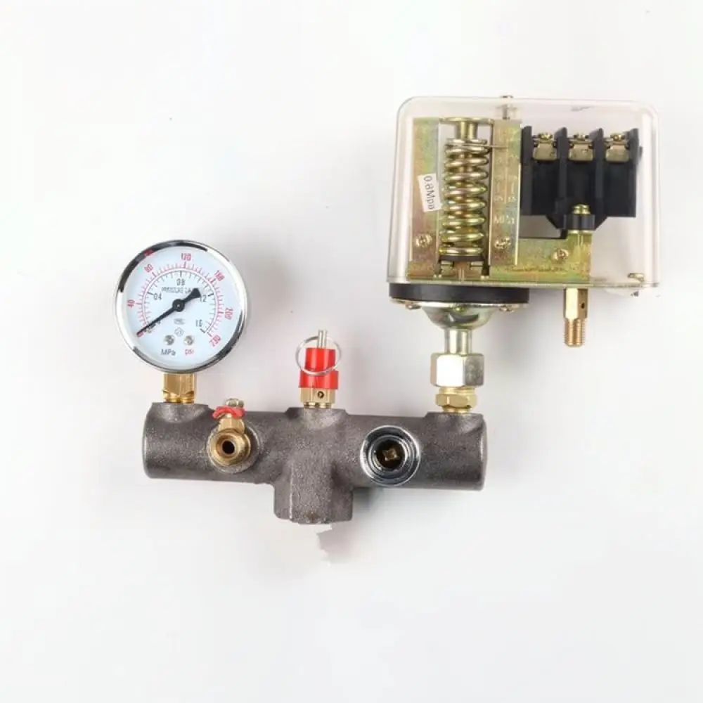 Air Compressor Manifold Mount Cast Iron Base Fitting For Pressure Switch Air Pump System Connector Replacement