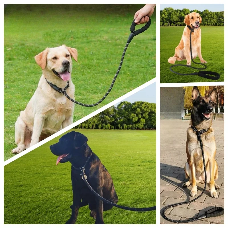 150cm/200cm/300cm Strong Dog Leash Prevent Dog Burst Forward Leash for Dogs Pet Accessories Pull Slip Shain Rope Walk Dog Leash