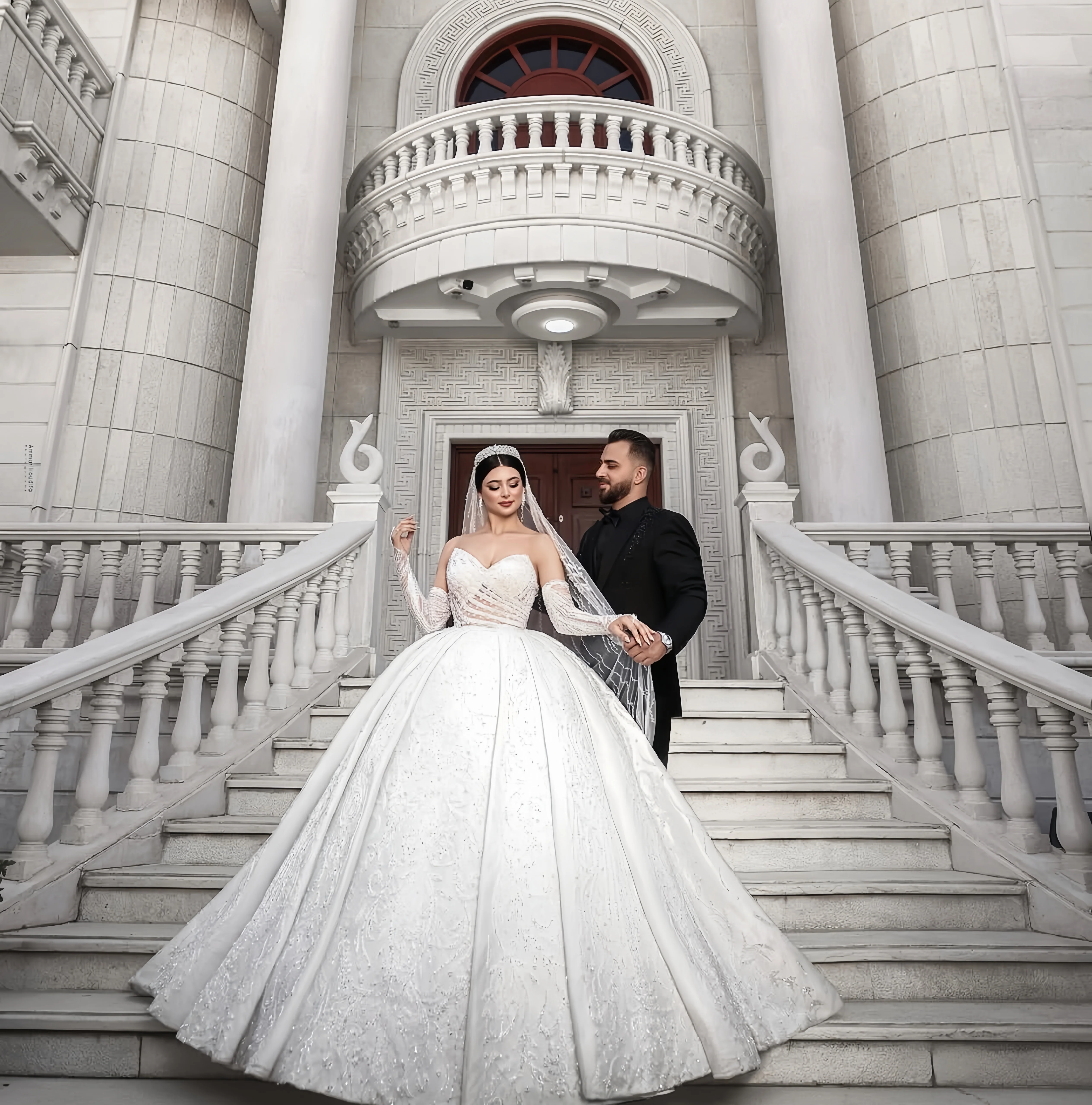 

Customzied Sweet collar sleeveless Ball Gown luxury wedding dress vestidos de novia amanda novias amanda novias official