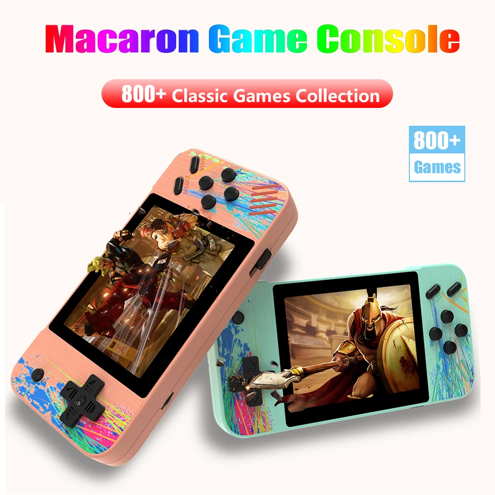 NEW Portable Video Game Console Handheld Game Player 800 Retro Classic Games AV Output 3.5 Inch 8 Bit Pocket Consola