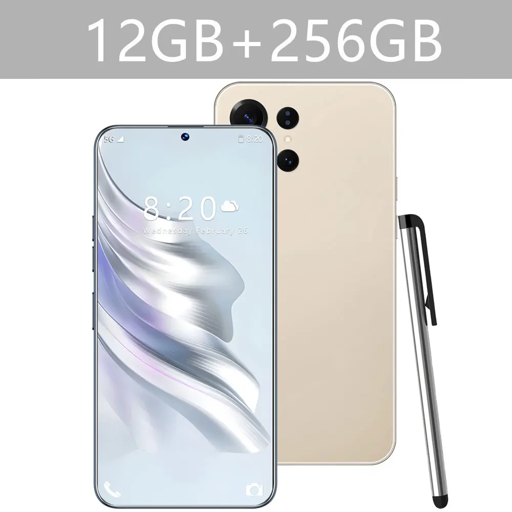 Nieuwe S26 Ultra Smartphone 2026 Origineel 7.3HD Globale Versie 5G Dual SIM Voordelige Mobiele Telefoons 7800mAh Android 15 Mobiele Telefoons