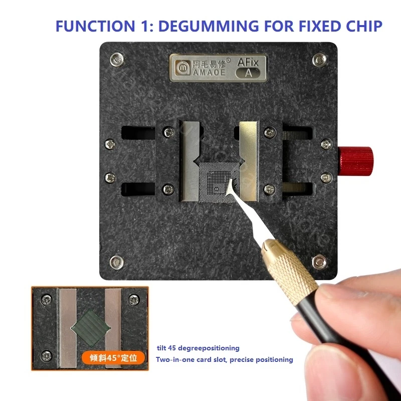Amaoe Afix-a e b Cell Phone Pcb Motherboard Fixture Clamp Reparação Fácil Cpu Nand ic Chip Plataforma Remoção Cola Iphone