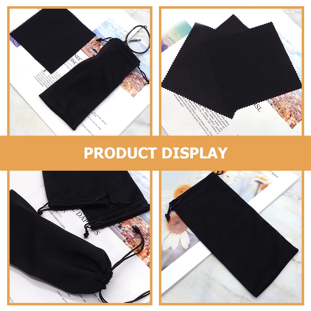 

20 Sets Glasses Bag Sunglass Pouch Eyeglasses Storage Fabric Soft Reusable Travel