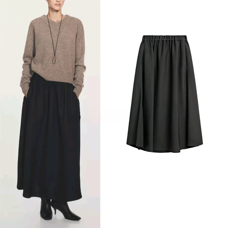 

Женская расклешенная юбка Ele Commuter Sle Midi из полиэстера, свободного кроя, А-силуэт, новинка осенне-зимнего сезона