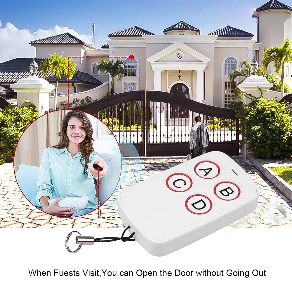 Garage Door Remote Control Duplicator 433MHz Code Grabber Clone Gate Key Fob Command Hand Transmitter