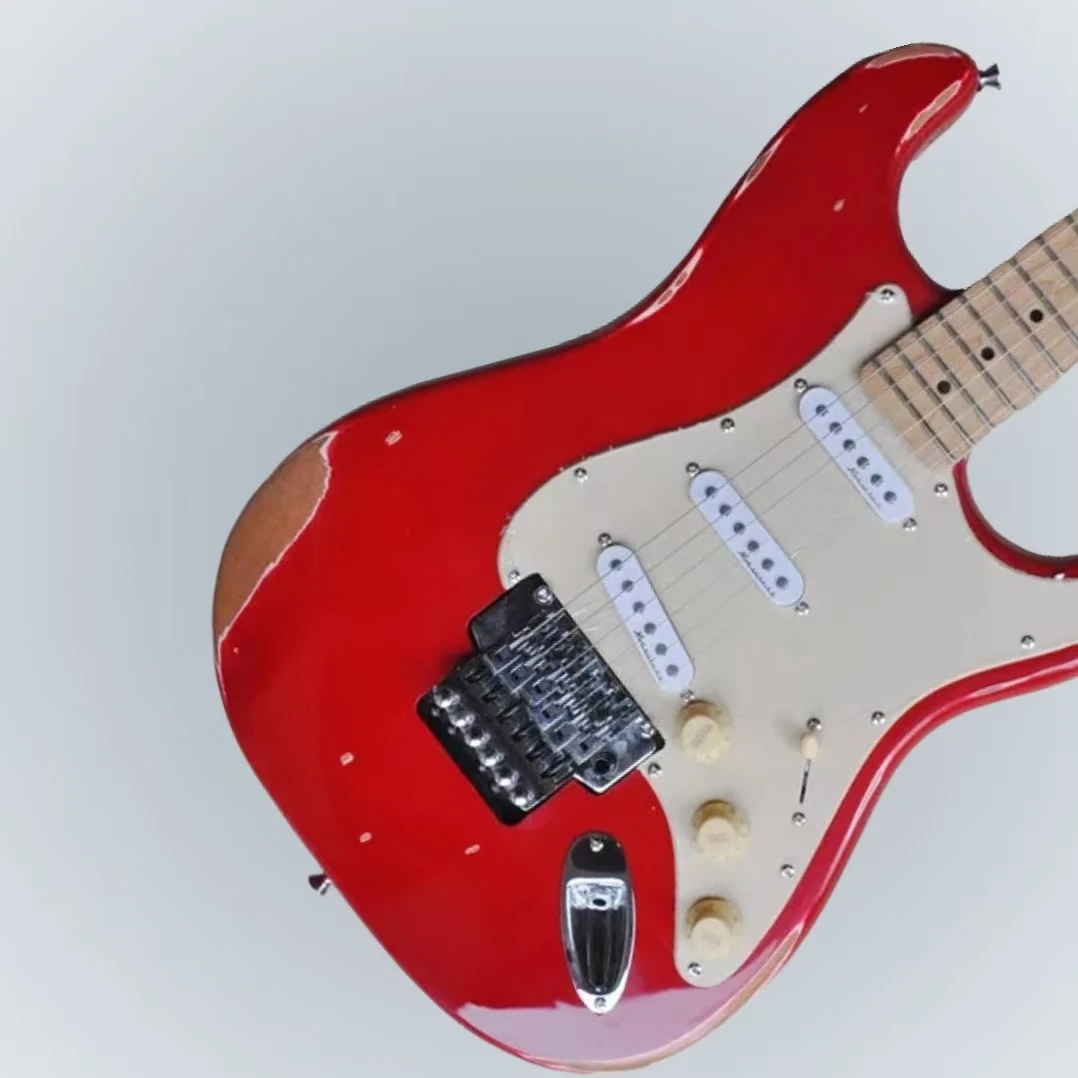 

Custom 6-string red relic style electric guitar