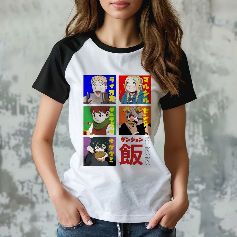 Dungeon Meshi t-shirts women designer t shirt female comic 2000s manga clothing