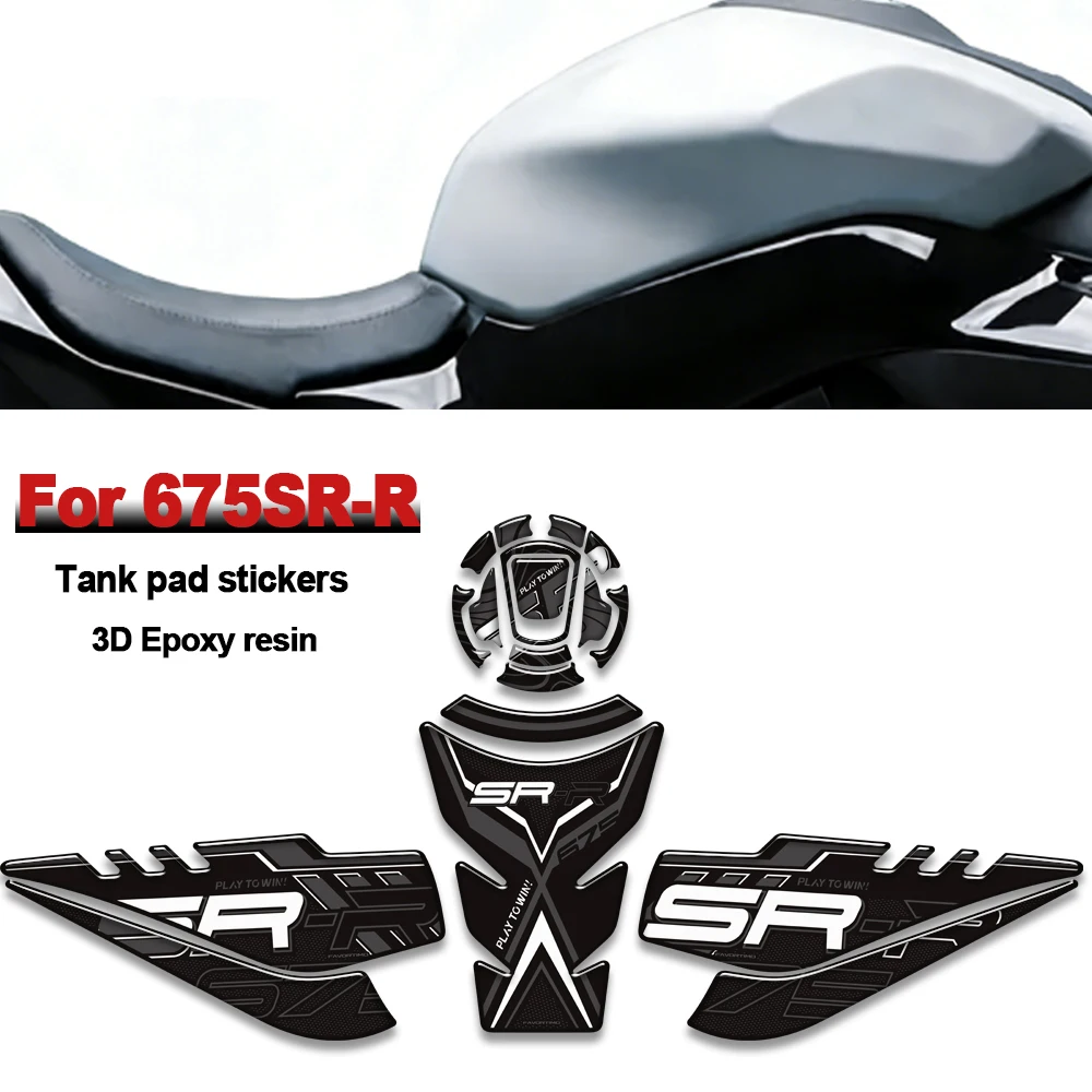 

For CFMOTO 675SR-R 675 SR R 675SR 2024 2025 Motorcycle stickers 3D Epoxy resin Fuel Tank pad Side Grips Knee Protector Decals