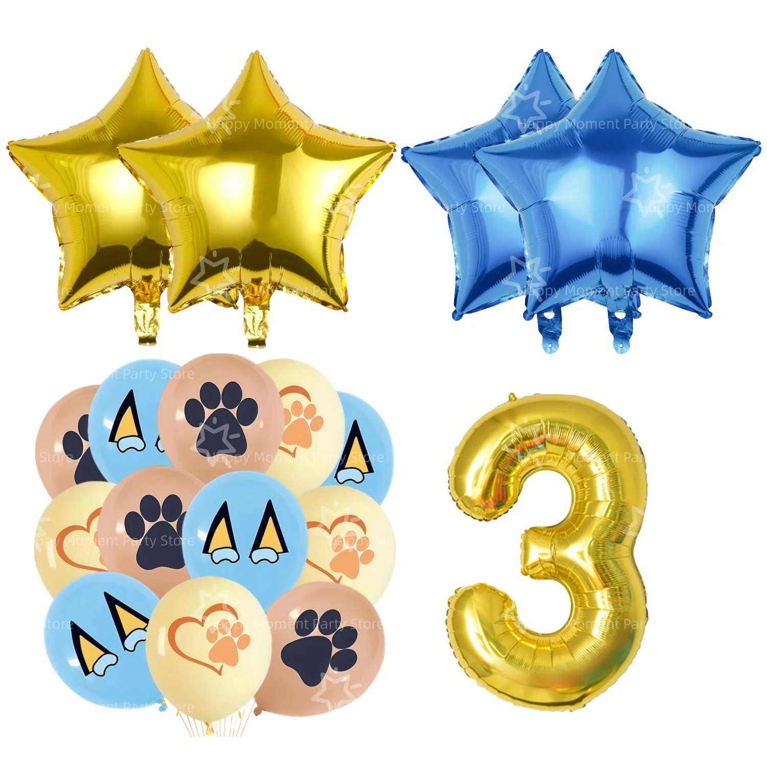 Cartoon Blauwe Hond Bingo Verjaardagsdecoratieset Hondentafelkleed Beker Bord Servet Cadeautasjes Babyshower Kinderfeestje Favorieten Benodigdheden