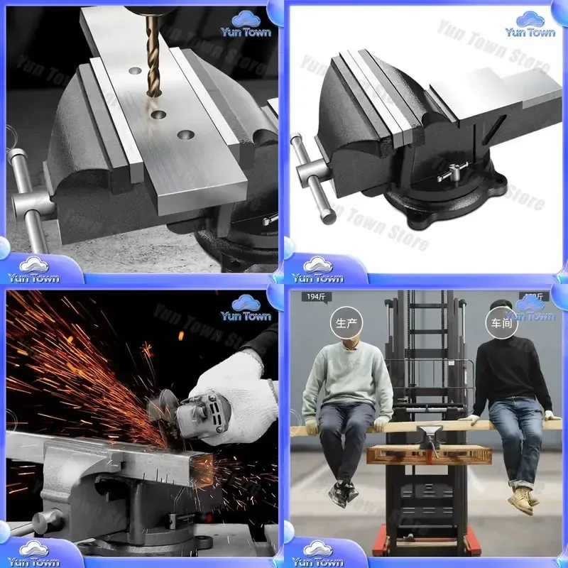 3-inch Bench Vise for Industrial-Grade Parallel-Jaw Clamp for Heavy-Duty Workshop Tools for Small Household Bench Vise for