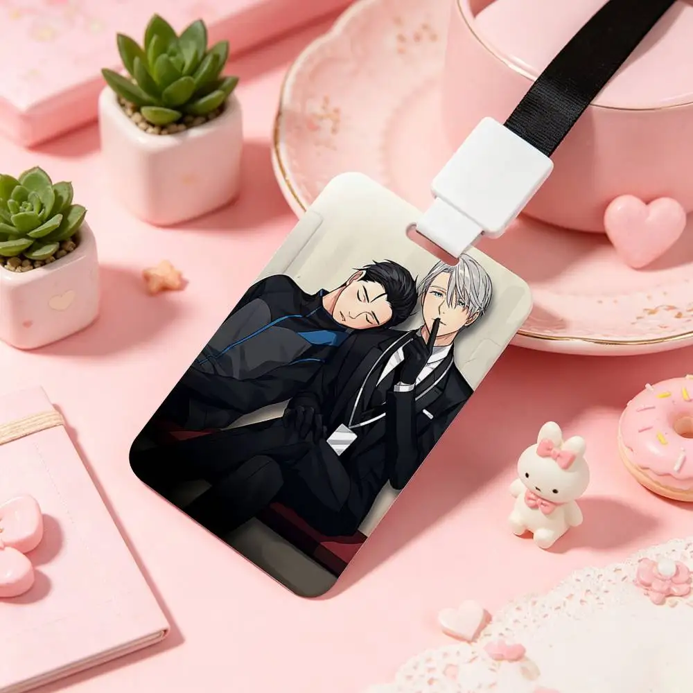 Yuri On Ice NFC Contactless Sliding Card Sleeve For Student Cards, Bus Cards, ID Cards, And Work Permits