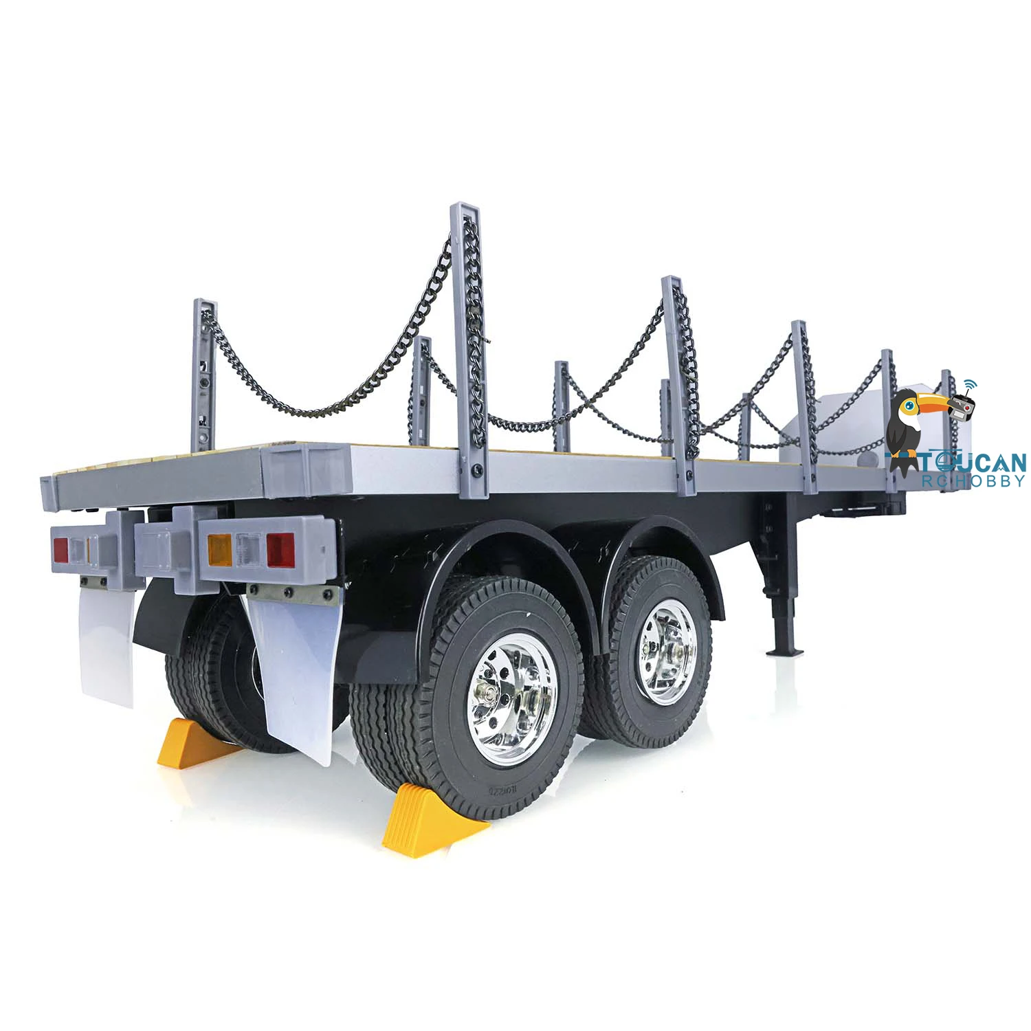 US Stock Toucan RC 1/14 2Axle Flatbed Semi Rimorchio RC Trattore Camion Per I Giocattoli FAI DA TE Tamiyaya Modello Th01024-Smt2
