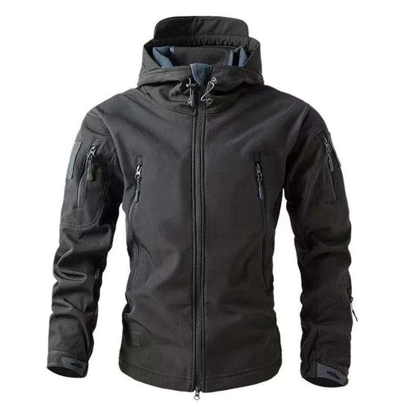 Men's Winter Autumn Fleece Jackets Tactical Waterproof Outdoor Fishing Hiking huting Fleece Camping Cargo Coats Thermal S-5XL