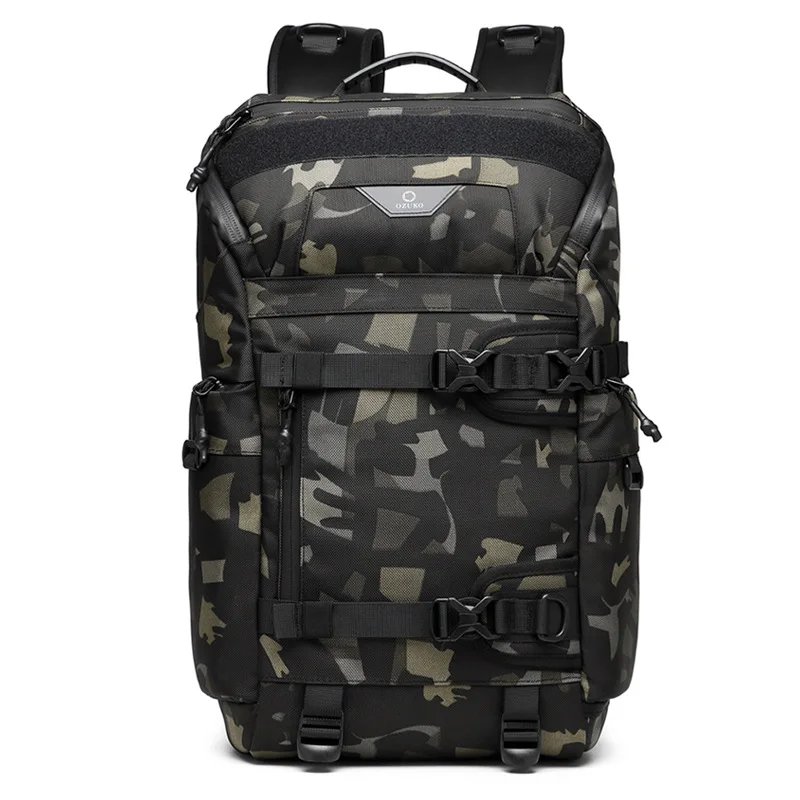 Ozuko New Sports Backpack Men's Multifunctional Waterproof Outdoor Cycling Backpack Tactical Camouflage 15 Inch Laptop Backpack