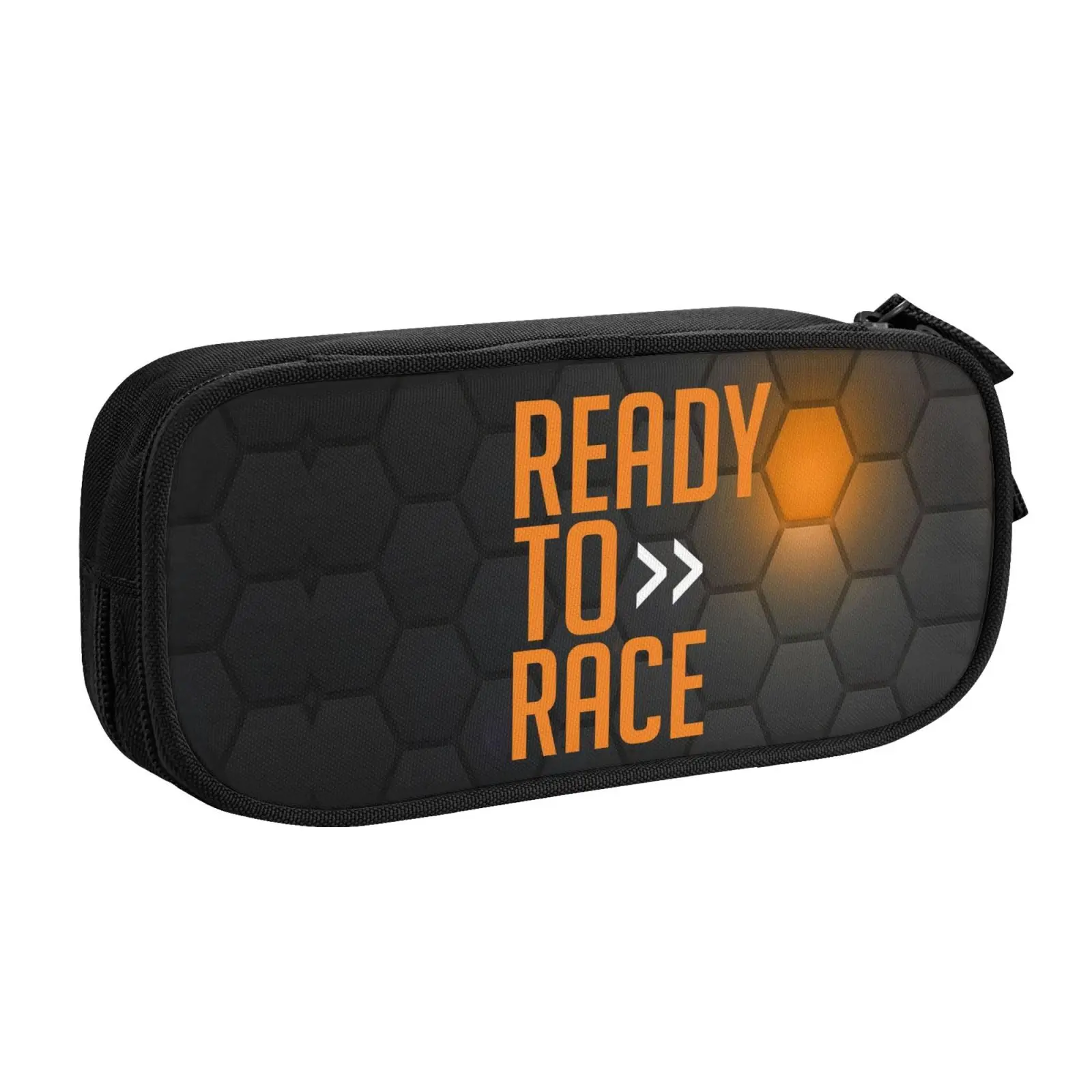 Ready To Race Pencil Cases for Girl Boy Big Capacity Cross Motocross Bitumen Bike Life Pen Bag Box Stationery