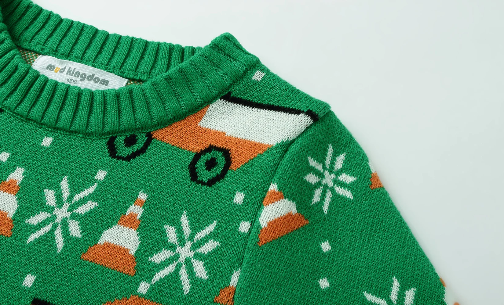 Mudkingdom Boys Girls Ugly Christmas Sweaters Long Sleeve Kids X-mas Pullover Dinosaur Excavator Holiday Party Knit Sweater