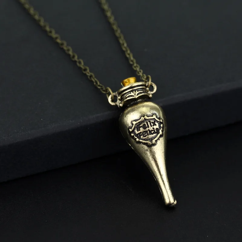 Movie Retro Magic Medicine Bottle Pendant Necklace Creative Men Women Cosplay Jewelry For Christmas gift