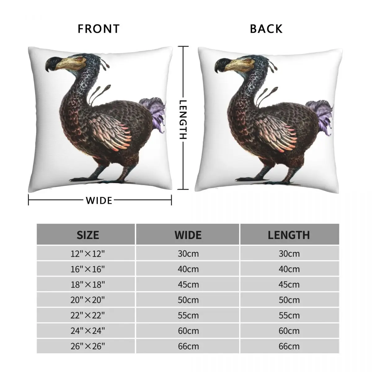 Ark Survival Evolved Dodo Square Pillowcase Polyester Linen Velvet Pattern Zip Decor Throw Pillow Case Sofa Cushion Case