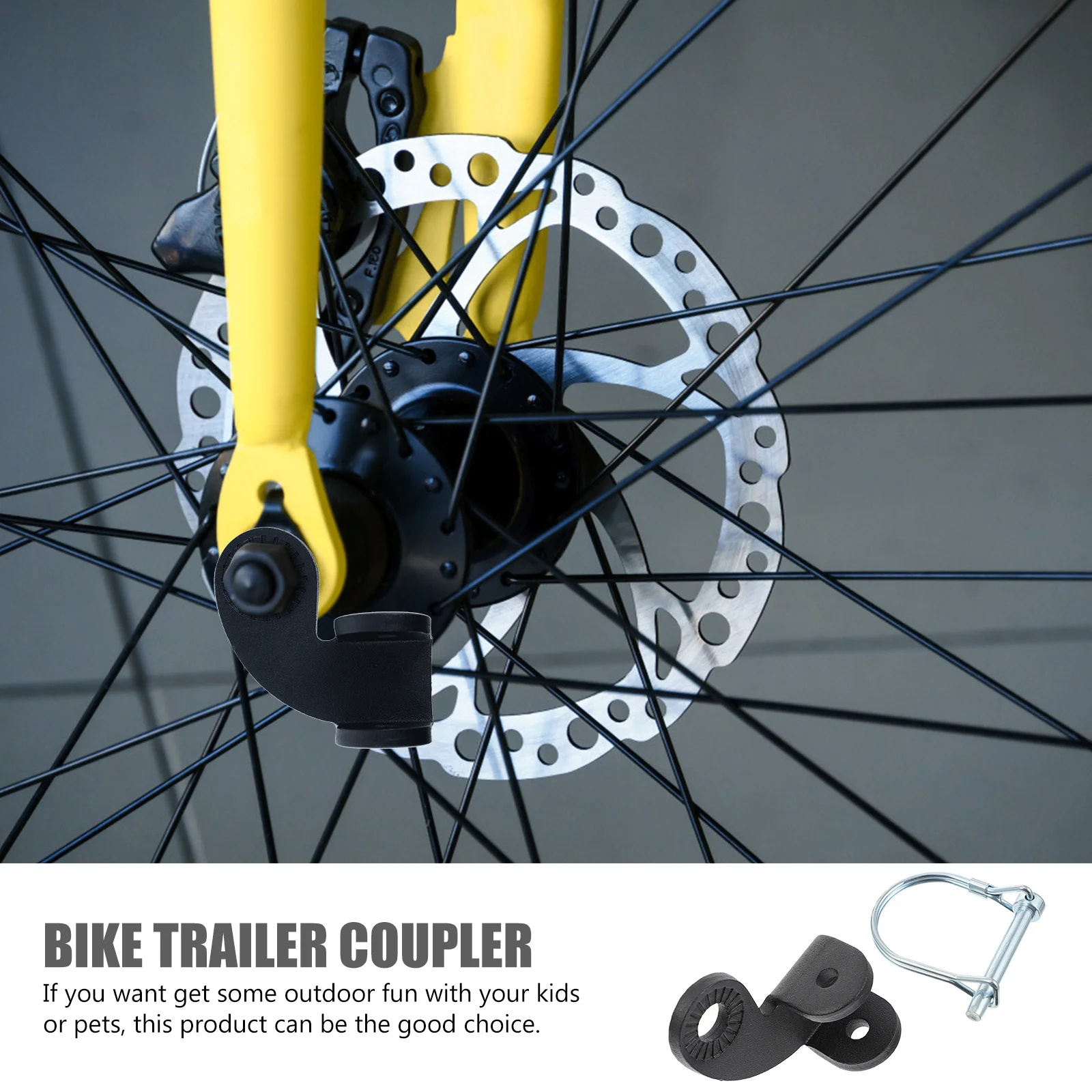 

2 set Bicycle Trailer Accessories Durable Steel Bike Trailer Coupler Easy Install For Kids Pets Outdoor Riding Cycling Adapter