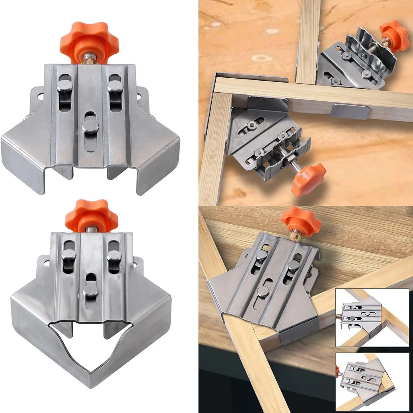 

Heavy Duty 90 ° Плотницкий фиксированный зажим, локатор, угловой зажим из нержавеющей стали, точная деревообрабатывающая ручка, прямоугольный стальной зажим