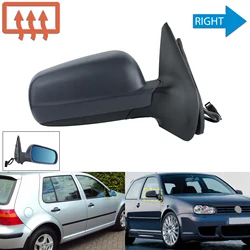 Right off Side Electric Wing Door Mirror Primed Heated O/S For 97-04 VW Golf MK4