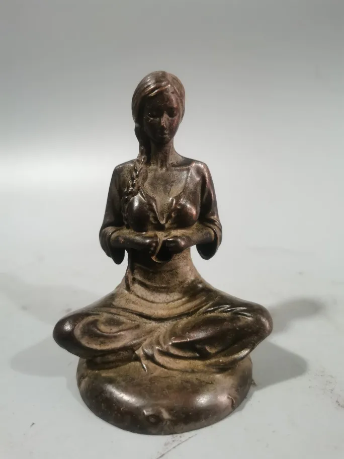 

Wood Static Carving, sitting meditation Carving, New Copper Beauty Decoration