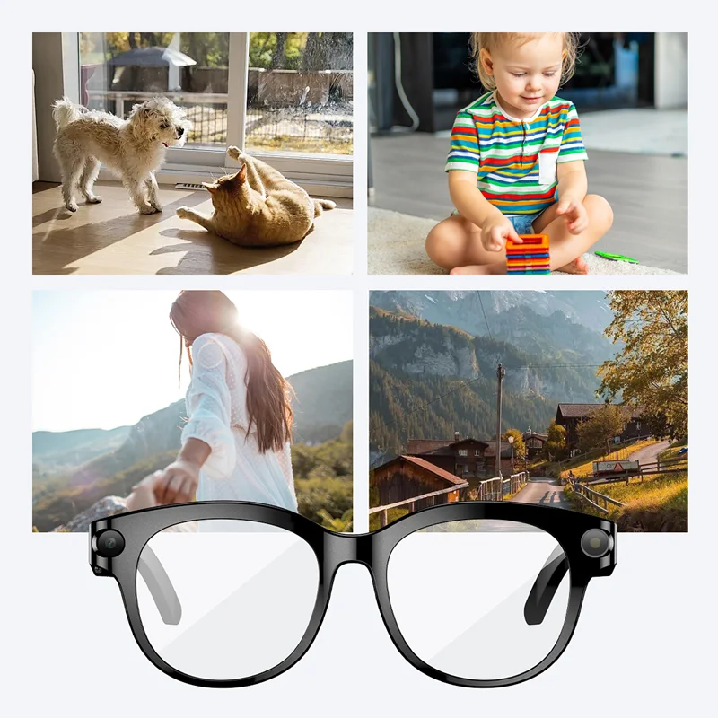 Xiaomi 4K نظارات كاميرا Ai الذكية 400 واط بكسل HD اطلاق النار ترجمة بلوتوث دعوة LED التعرف الذكي النظارات الشمسية #3