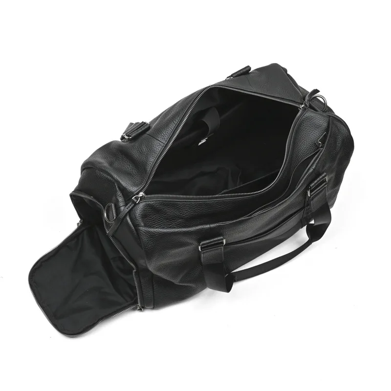 Sacs de voyage en peau de vache naturelle, sac de nuit imperméable en cuir pour hommes, sac à main pour bagages d'avion, sac de week-end pour hommes d'affaires