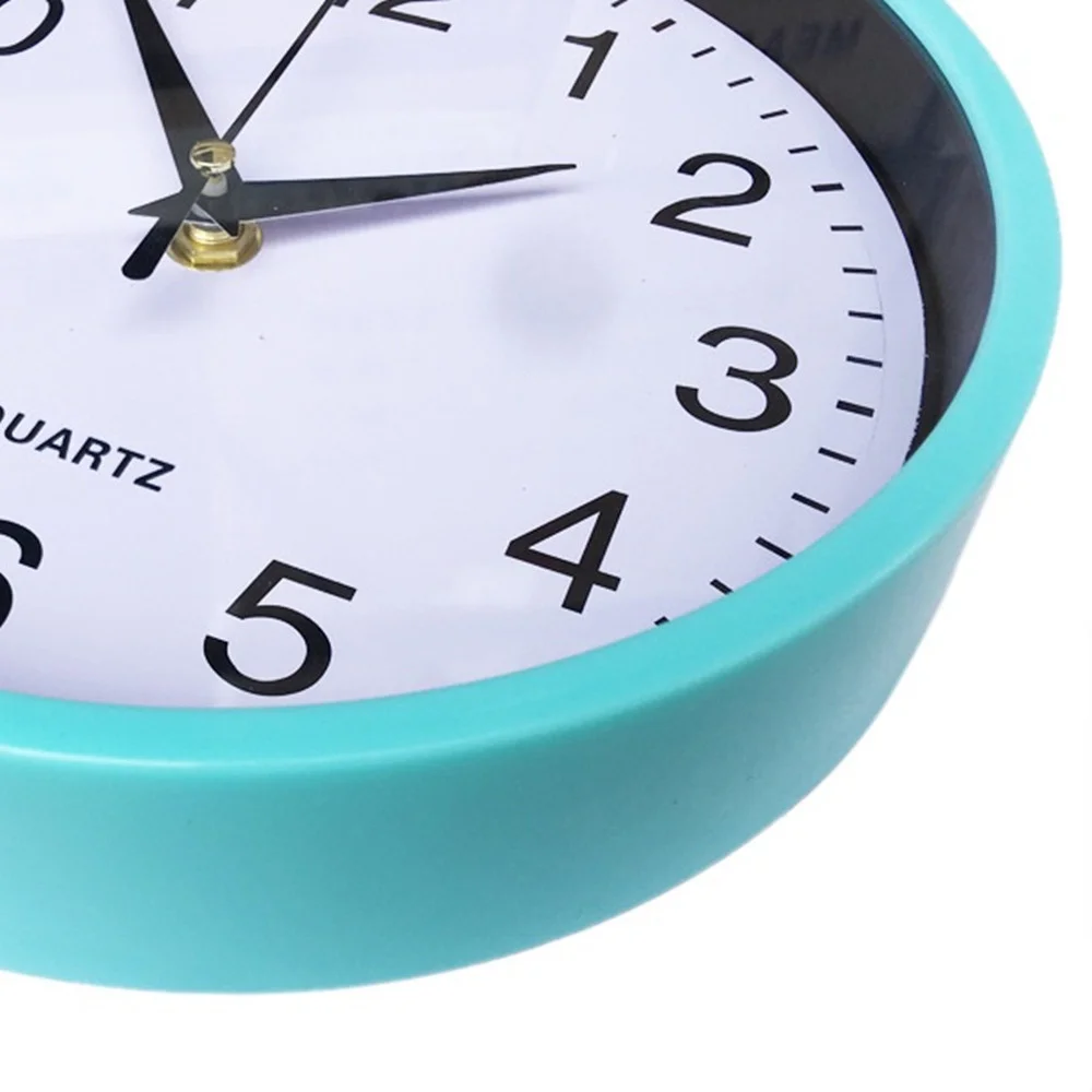 Minimalist Small Wall Clocks With Frame Transparent Plastic Candy Colors Mute 20cm Hanging Watch Clock Living Room Home Decor