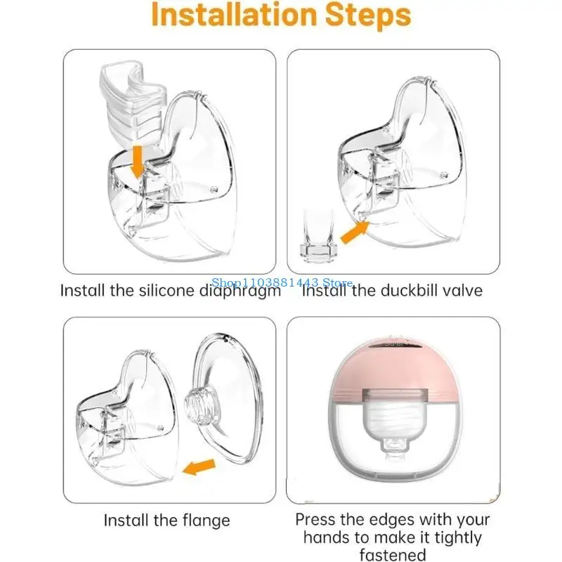 Q6RE 4in1 شفة وحاجز سيليكون وجامع الحليب منقار البط صمامات القرن لاستبدال المضخة الكهربائية S21 S18 #4