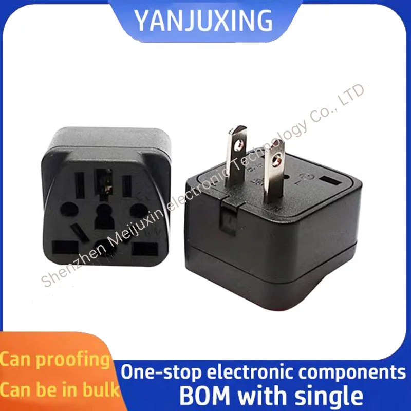 1PCS/LOT WY-6 day American adapter Japan Thailand polar two oblate pin multi-function jack 2 flat turn 3-pin plug CE